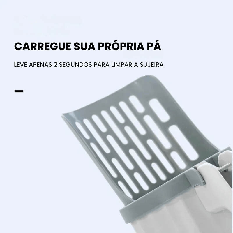 Pá de Limpeza para Cães e Gatos com Reservatório e Sacos Refil