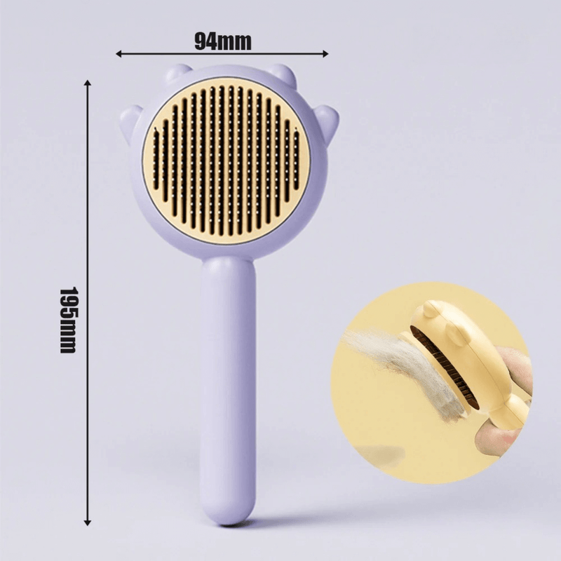 Escova Removedora de Pelos Autolimpante para Cães e Gatos