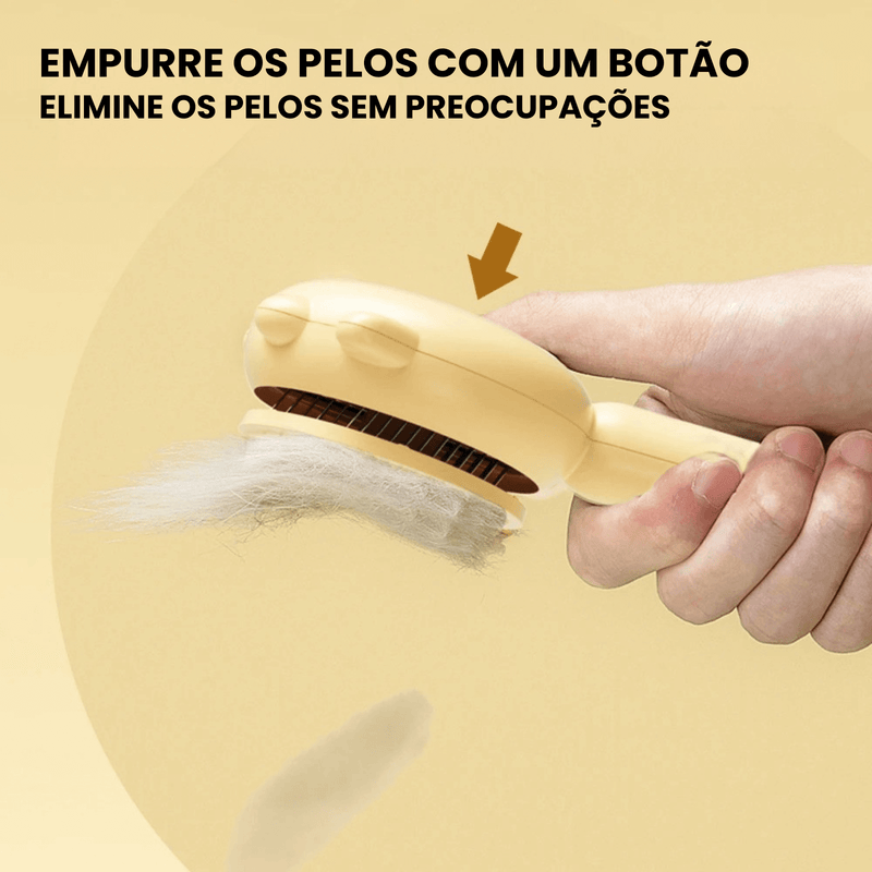 Escova Removedora de Pelos Autolimpante para Cães e Gatos