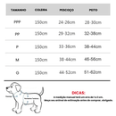 Coleira Peitoral Ajustável com Guia