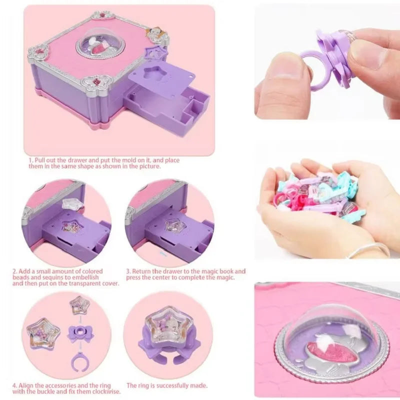 Magic Book Versatile Stickers Machine Guka Children Toys Complete Set Handmade Creative DIY Jewelry Ring Girl Christmas Gift