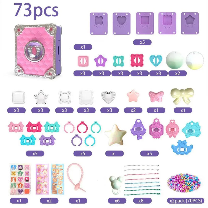 Magic Book Versatile Stickers Machine Guka Children Toys Complete Set Handmade Creative DIY Jewelry Ring Girl Christmas Gift