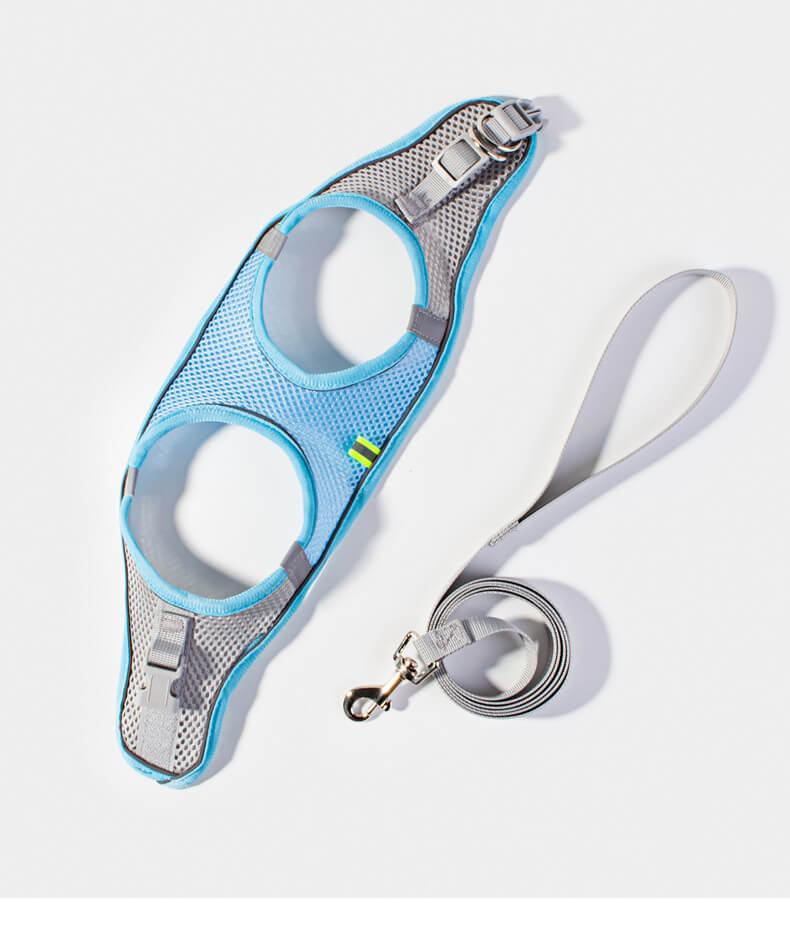 Coleira Peitoral Ajustável com Guia