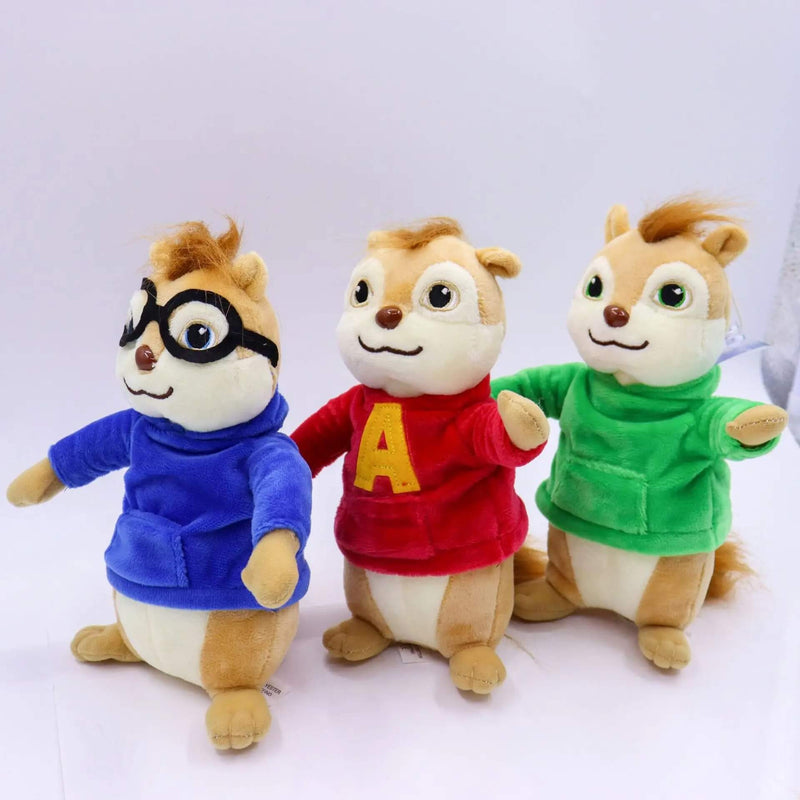 Kit 3 Pelúcias Alvin e os Esquilos