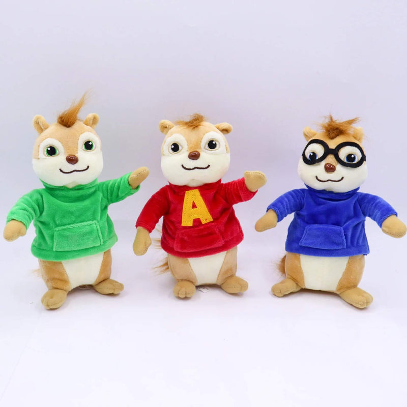 Kit 3 Pelúcias Alvin e os Esquilos